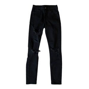 Topshop‎ Moto Jeans Women’s W28 L32 Distressed Black Skinny